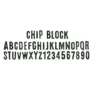  Sizzix Sizzlits Decorative Strip Alphabet Die   Chip Block 