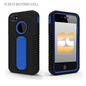  4s 4gs Black/Dark Blue Duo Shield Hybrid hard case silicone cover