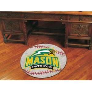 George Mason Patriots Baseball Shaped Area Rug Welcome/Door/Bath Mat 