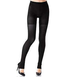 SPANX TIGHT END TIGHTS LEGGINGS BLACK SIZE D  