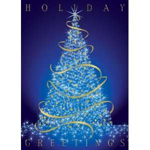 Glowing Prismatic Tree Holiday Cards