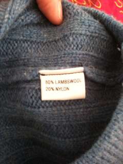Levis Lambs Wool Blue V Neck Sweater Mens L  