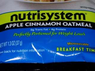 Nutrisystem Advanced Apple Cinnamon Oatmeal cereal breakfast diet food 