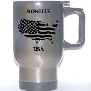  US Flag   Roselle, Illinois (IL) Stainless Steel Mug 