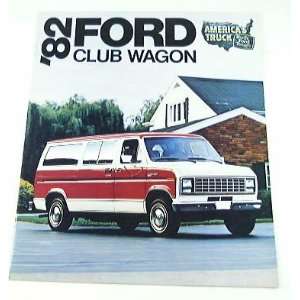   1982 82 Ford CLUB WAGON Van BROCHURE E100 E150 E250 