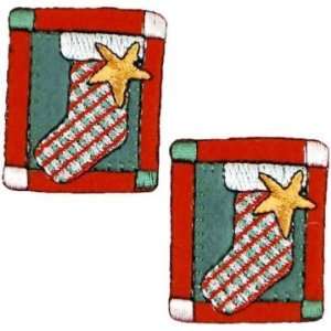  Stocking Patch Iron on Applique Pack of 2