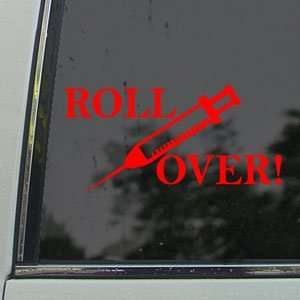  Roll Over Red Decal Funny Nurse RN Truck Window Red 