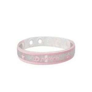   Silicone Sports Titanium Bracelets   Clear/Pink 