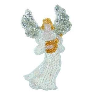  Angel with Harp Sequin Applique
