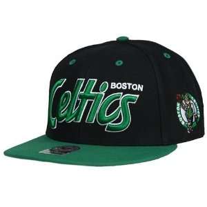  Boston Celtics Team Script Snapback Adjustable Hat (Black 