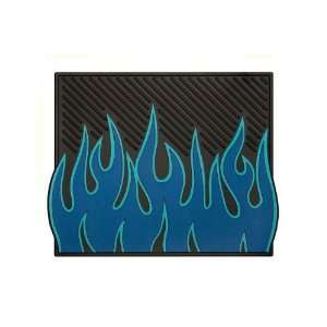  Utility Rubber Floor Mat   Blue Flames: Automotive