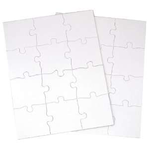  Inovart Puzzle It Blank Puzzles 12 Piece 8 1/2 x 11   12 