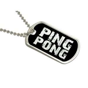  Ping Pong   Military Dog Tag Keychain Automotive