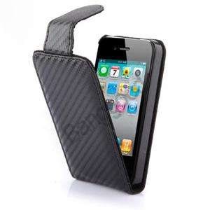   Magnetic Flip Leather Case Pouch Cover For iPhone 4 4S 4G *BLACK