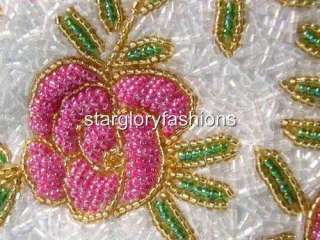 Elegant Fully Beaded Roses Wedding Handbag Bag 9 Colors  