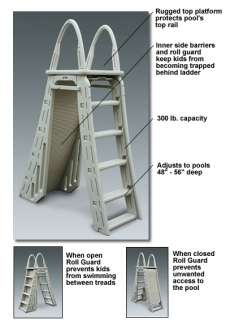 ABOVE GROUND ROLL GUARD A FRAME SAFETY LADDERFAST SHIP  