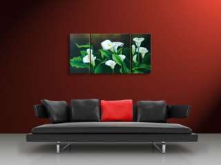 E111   48 FRAMED MODERN CALLA LILY Floral OIL PAINTING ART