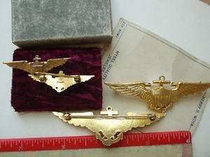 NAP*Navy Air Pilot WING*2 3/4 *gold  WW2*Vintage x2  