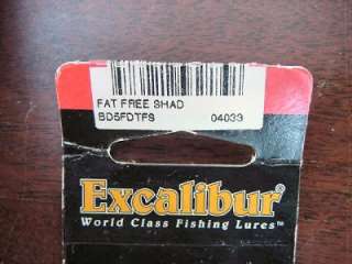 NIP Excalibur Fat Free Shad Threadfin Shad Lure Bd7fdtfs 3/4 oz., 3 