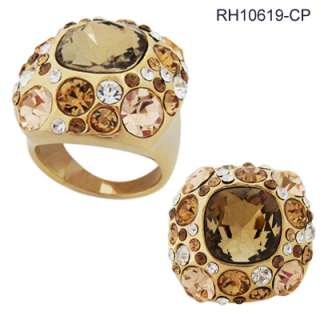 Square Dome Shape Cocktail Ring in Size 6 7 8 9 or 10  