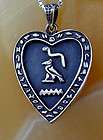 egyptian jewelry silv er antique fini sh heart cartouche pendant