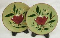   of 2 Vintage Stangl China Pottery Magnolia Bread Plates 1950s  