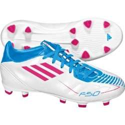 Adidas F10 TRX FG Junior Fußballschuh Kinder Farbe: weiß/blau/pink 