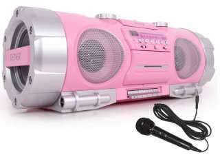 Kinder Karaoke Anlage Ghettoblaster CD rosa Radiorecorder TCD86 pink 