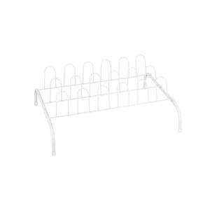 Honey Can Do White Floor Shoe Rack (9 Pair) SHO 01171 at The Home 
