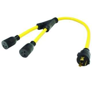   Extension Cord to 15 20 Amp (x2) Y Adapter G30AM20AY at The Home Depot