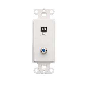 Leviton Decora White Insert Phone and TV Jack R02 40659 00W at The 