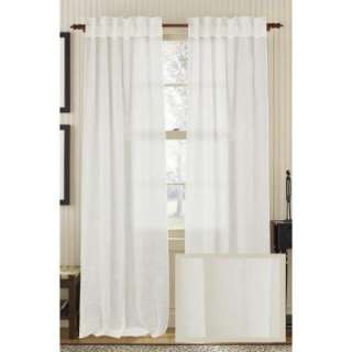   Living Plain Linen Air Ivory Rod Pocket Curtain 152 
