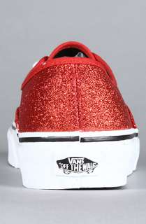 Vans Footwear The Authentic Sneaker in Red Glitter : Karmaloop 