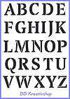 68 Schablone BB Flex Stencils selbstklebend Alphabet ZAHLEN BUCHSTABEN 