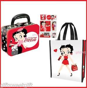 Licensed Betty Boop Coke Tin Tote+Magnets+Recycled Bag  