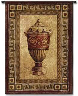 Vessel of Antiquity 2 Vintage Urn Wall Hanging Tapestry  