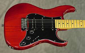Mike Lull SX Trans Red Swamp Ash Maple on Maple neck Item #4098 