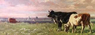   Mahagoni gemalt Kühe auf der Wiese zu lesen G. Bury Holland  
