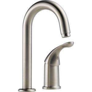 Delta Waterfall Single Handle Bar Faucet in Stainless Steel 1903 SS 