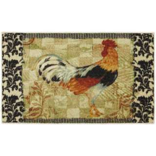 Mohawk Home Bergerac Rooster Neutral 30 in X 46 in Accent Kitchen Rug 