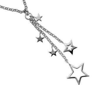 Elegantes COLLIER mit Sterne, Silberkette Y KETTE Stern Kette 925 