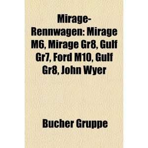    Mirage M6, Mirage Gr8, Gulf Gr7, Ford M10, Gulf Gr8, John Wyer