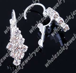 LOT 24pair 2style rhinestone&alloy Earring&display  