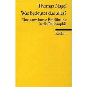   in die Philosophie  Thomas Nagel, Michael Gebauer Bücher