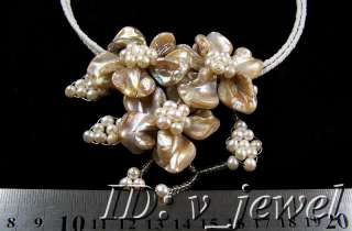 Shell&pearl flower necklace VJ  