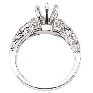 76ct Pink Sapphire &Diamond Semi Mount Engagement Ring  
