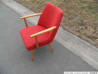 70er Jahre Loungesessel Cocktailsessel Sessel Rot Stuhl Armlehnstuhl 