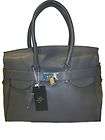 Design Handtasche Kelly Bag Shopper Tasche Grau, NEU