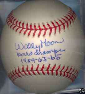 Wally Moon Los Angeles Dodgers ONL Autographed Baseball  