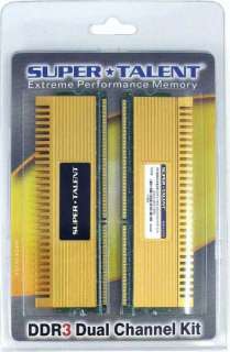 Super Talent DDR3 1600 4GB (2x2GB) CL9 Dual Channel Memory Kit  